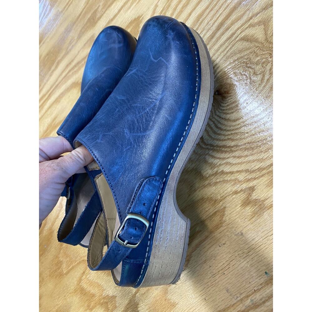 Dansko Clogs Women's 11 Black Leather Buckle Strap Round Toe Comfort Shoes S29 - Picture 5 of 8